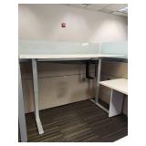 Modern Office Cubicle Workstation Set with Storage