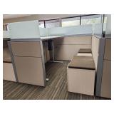 Modern Office Workstation with Storage and Sit-Stand Desk