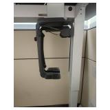 Modern White Office Workstation Set with Height-Adjustable Desk