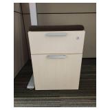 Modern White Office Workstation Set with Height-Adjustable Desk