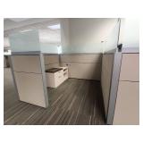 Modern Office Cubicle with Storage Unit