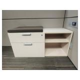 Modern Office Cubicle with Storage Unit