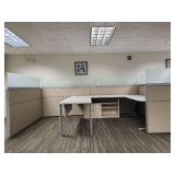 Modern Office Cubicle Workstation Set