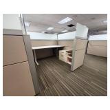 Modern Office Cubicle Set with Storage