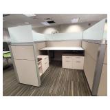 Modern Office Cubicle Workstation Set