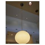 (3) Modern White Globe Pendant Light Fixtures