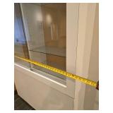 Modern White Display Cabinet with Glass Shelving