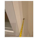 Modern White Display Cabinet with Glass Shelving