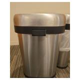 (2) Simplehuman Stainless Steel Commercial Trash Cans