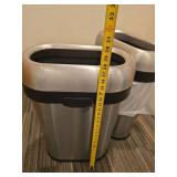 (2) Simplehuman Stainless Steel Commercial Trash Cans