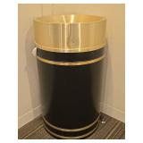 Modern Luxury Waste Bin with Gold Accents