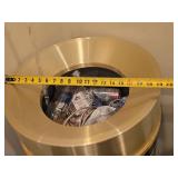 Modern Luxury Waste Bin with Gold Accents
