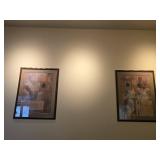 Abstract Leaf Print in Wood Frame