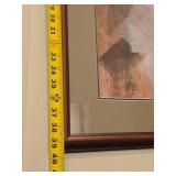 Abstract Leaf Print in Wood Frame
