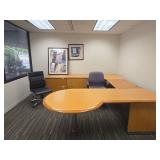 GIEGER BRICKEL Executive Office Desk, Chairs And Art Work