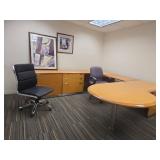 GIEGER BRICKEL Executive Office Desk, Chairs And Art Work