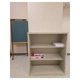 Office Storage Set - Metal Bookshelf and Presentation Easel