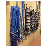Commercial Network Patch Panel System with Cat6 Cable Installation