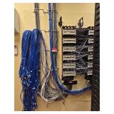 Commercial Network Patch Panel System with Cat6 Cable Installation