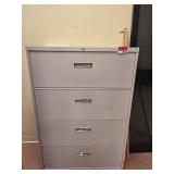 4-Drawer Lateral File Cabinet - Light Gray