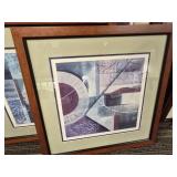 Modern Abstract Art Print Collection in Wood Frames