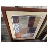 Modern Abstract Art Print Collection in Wood Frames