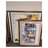 Framed Art Collection - Mountain Landscapes & Sleds