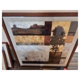 Collection of Contemporary Art Prints in Wood Frames