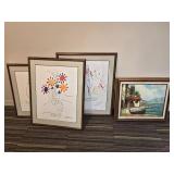 Collection of Picasso Prints and Mediterranean Painting