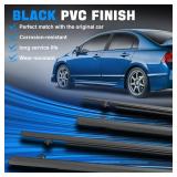 FOMIUZY Door Window Trim Seal Weather Stripping Moulding Belt Sweep Felt Fit Honda Civic 2006 2007 2008 2009 2010 2011 4 Door Sedan Replaces 72410-SNA-A01 72450-SNA-A01 72950-SNA-A01 72910-SNA-A01