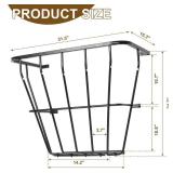 Qriocioa Wall Mount Hay Rack 27 Gallon Multiple Sided Goat Hay Feeder Heavy Duty Iron Wall Trough for Sheep Livestock Cattle in Farm Effortless Installation 31.5"*15.3"* 24.2"