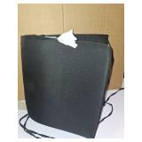 Pillow Perfect Fresco Solid Indoor/Outdoor One Piece Chair Cushion Deep Seat, Weather and Fade Resistant, Square Corner - 36.5" x 18", Black