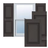 Ekena Millwork Lifetime Vinyl LP2S12X04700TG Standard Two Equal Panel Vinyls, Raised Panel Vinyl Shutters, w/Installation Shutter-Lok