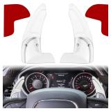 Steering Wheel Shift Paddle Extended Shifter Trim Cover for Dodge Challenger Charger Durango RT & Scat Pack 2015-2024, for Jeep Grand Cherokee 2014-2021 Interior Decoration Accessories (White 2PCS)