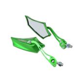 Etopar Green Motorcycle Scooter Bike 8 / 10mm Screw Rear View Side Mirror ATV Scooter Sport Rearview Universal Handle 360 Degree Rotation