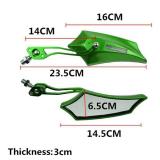 Etopar Green Motorcycle Scooter Bike 8 / 10mm Screw Rear View Side Mirror ATV Scooter Sport Rearview Universal Handle 360 Degree Rotation