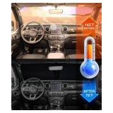2025 Upgrade Front Windshield Sun Shade Foldable Jeep Wrangler Sun Shade/Jeep Gladiator Sun Shade fit for Jeep Wrangler JL JLU 2018-2025 / Jeep Gladiator 2020-2025 |Keep Car Interior Cooler|