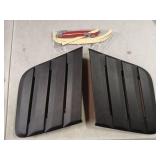 KEWISAUTO Hood Vent Cover for Ford Mustang 2018-2022, Engine Hood Scoop Air Vent Outlet Trim Cover for Ford Mustang 2018 2019 2020 2121 2022 Accessories, Self Tape & Screws, 2 PCS, Matte Black