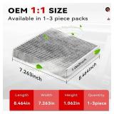 IAQWE CF12157 Cabin Air Filter with Activated Carbon, CP157 Automotive Air Filters Fit for Lexus & Mazda & Toyota Avalon, Camry, C-Hr, Corolla, Highlander, Prius, Rav4, Sienna, Venza, 1PACK
