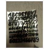 6 Sheets of Black Letter Stamps - Complete Alphabet Set