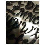 6 Sheets of Black Letter Stamps - Complete Alphabet Set