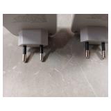 2 Pack European Plug Adapter USB C, TESSAN US to Europe Adapter 4 Outlets 3 USB Charger, Type C International Power Adaptor to Italy Spain France Portugal Iceland Germany, Europe Travel Essentials