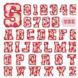 KINGSOW Strawberry Iron on Patches for Kids: Preppy Letters A-Z and Numbers 0-9 Appliques for Clothing Backpacks Bags - Cute DIY Crafts for Parent-Child Activity Girls Daughter Gifts