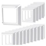 Thyle 8 Pcs True 4x4 Inches Vinyl Post Skirt Post Base Cover Column Wraps for Porch Deck Base Vinyl Sleeve White Trim for Wood Hand and Stair Rails