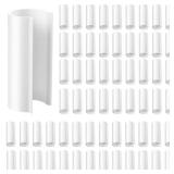 Jetec 128 Pieces PVC Pipe Clips Covers 2.4 Inches Long Greenhouse Clamps for Netting for Greenhouses Garden Shelters Bird Protection(for 1/2 Inch PVC Pipe,White)