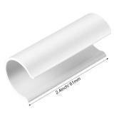 Jetec 128 Pieces PVC Pipe Clips Covers 2.4 Inches Long Greenhouse Clamps for Netting for Greenhouses Garden Shelters Bird Protection(for 1/2 Inch PVC Pipe,White)