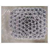 Jetec 128 Pieces PVC Pipe Clips Covers 2.4 Inches Long Greenhouse Clamps for Netting for Greenhouses Garden Shelters Bird Protection(for 1/2 Inch PVC Pipe,White)