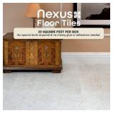 Achim Home Furnishings FTVMA40220 Nexus 12-Inch Vinyl Tile, Marble Classic White with Grey Veins, 20 Count (Pack of 1), White/Grey Vein Marble