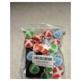 Skylety 20 Pieces Sticky Balls for Fabric Dart Board, Dart Hook and Loop Safe Sport Balls Toy Darts Game Accessories for Indoor and Outdoor Party Games(1.34 Inch,Red, Blue, Green, Orange)