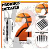 Photect 11 Pcs Basketball Birthday Candles Number 5-9 Candle Cake Topper Decor Basketball Themed Birthday Cake Decorations for Boys Girls Kids Party Supplies Decoration(Number 12)